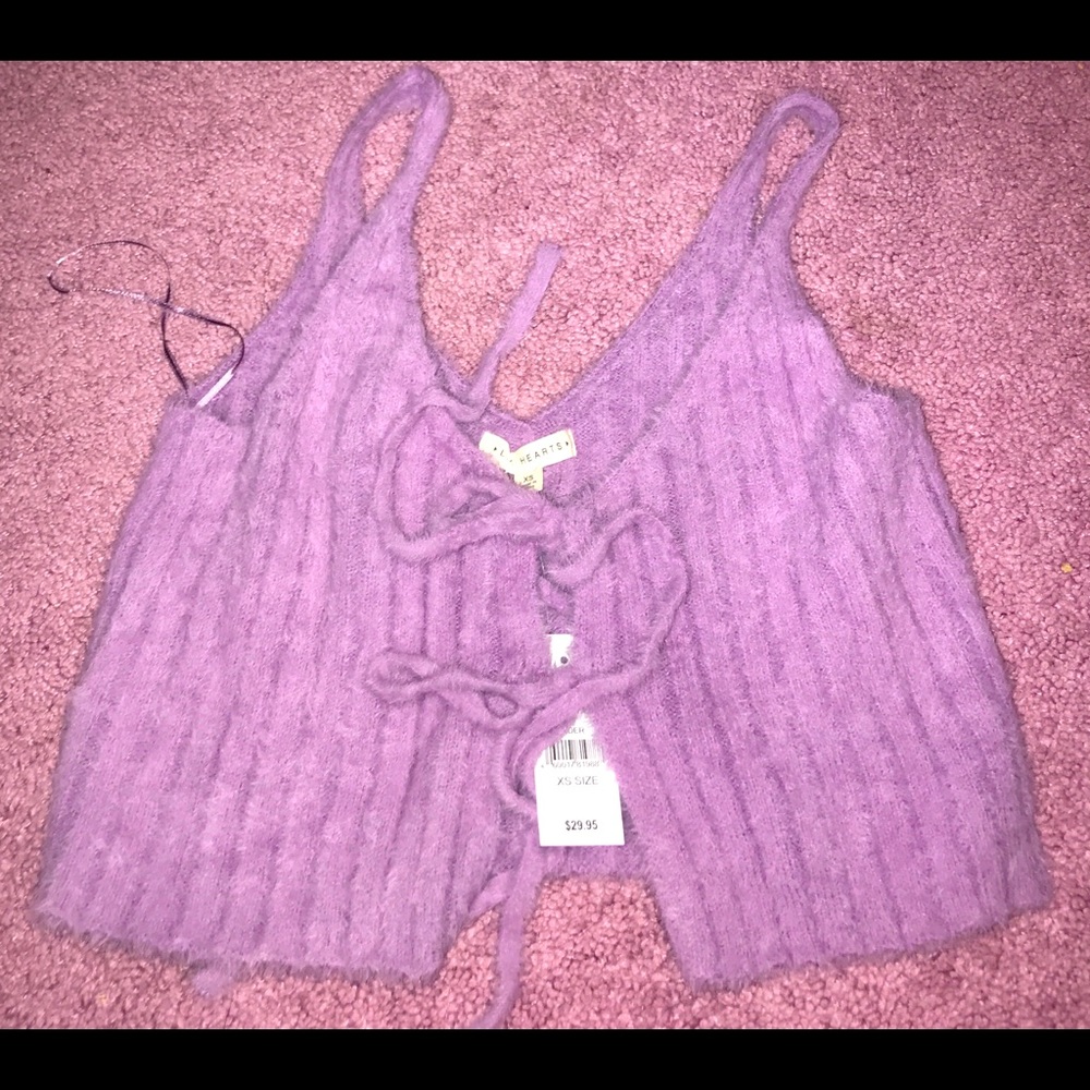 Purple tie tank